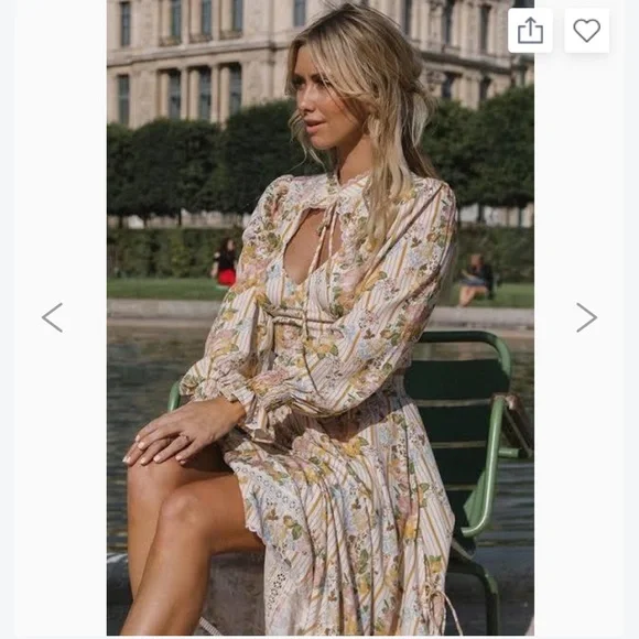 SPELL X Lisa Danielle Collab Garden Rose Cropped Blouse - Picture 8 of 11